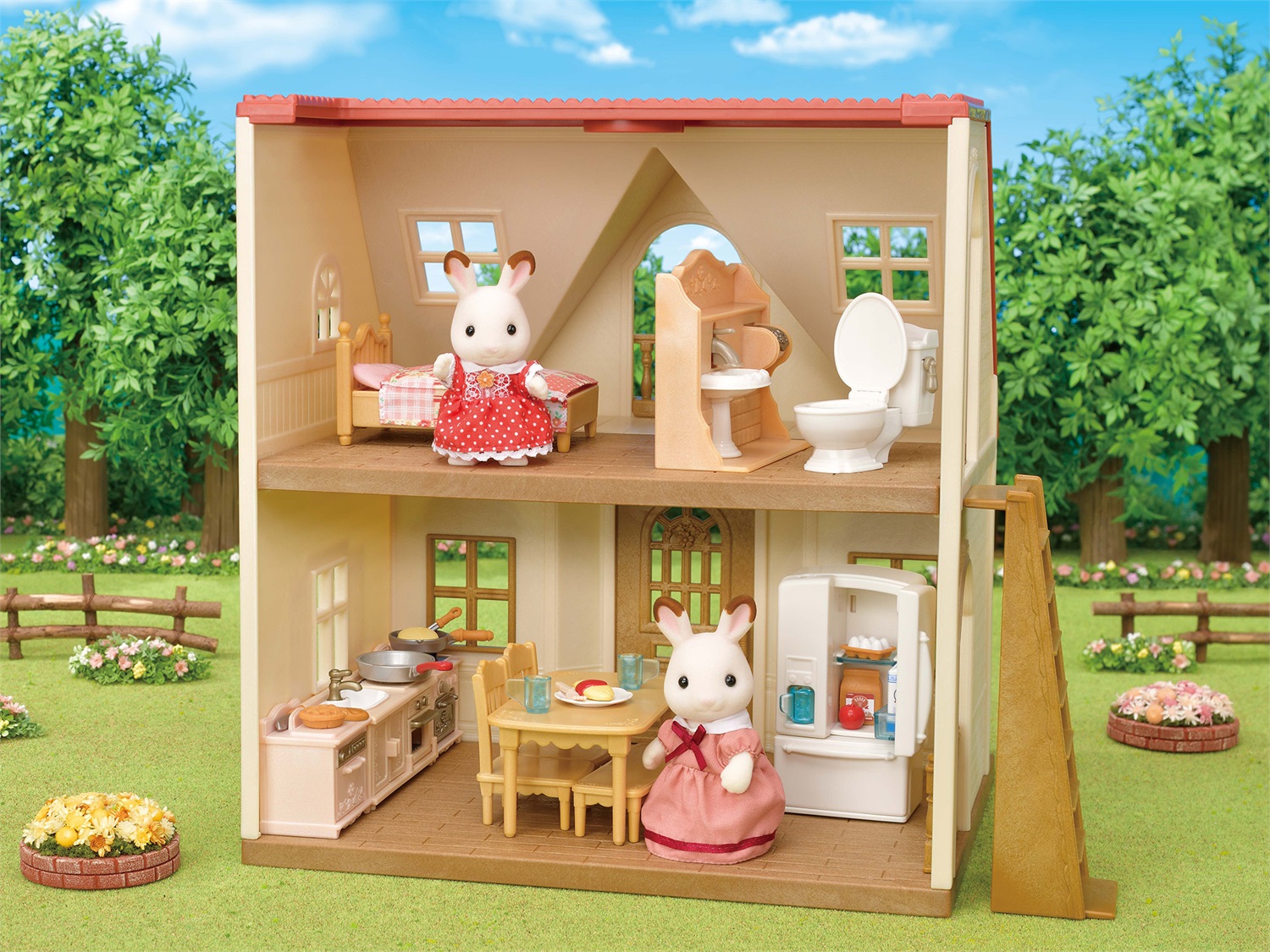 Sylvanian Families 5449 Set da Gioco con Mobili Snodabili e Figura del Cioccolato Coniglio Padre