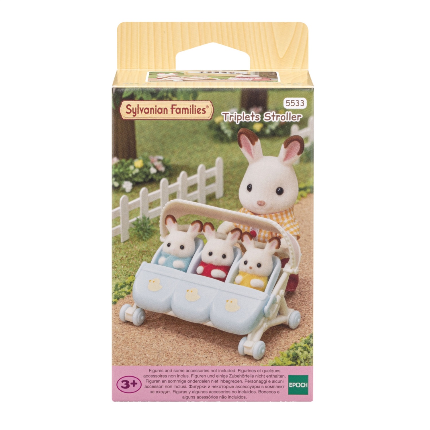 Sylvanian Families 5533 Passeggino per Trigemini - Include Seggiolini Removibili e Compatibile con Furgoncino