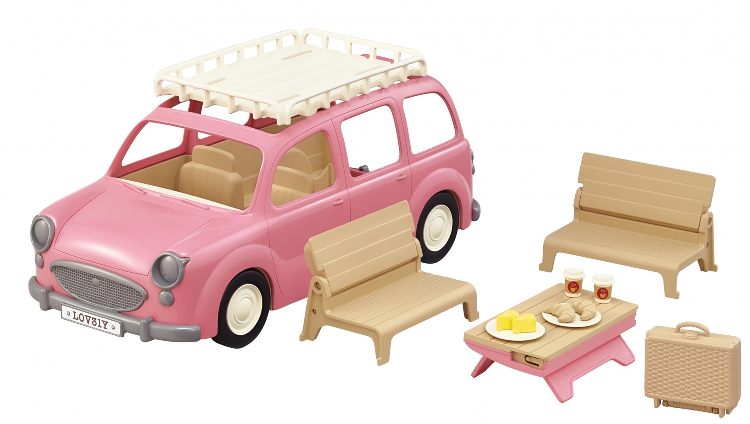 Sylvanian Families 5535 Furgoncino Pic Nic con Set da Pic-nic per Fino a 8 Figure