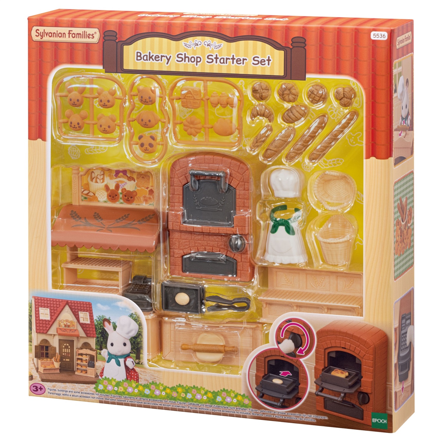 Sylvanian Families 5536 Bakery Shop Starter Set - Playset con forno e accessori per panetteria