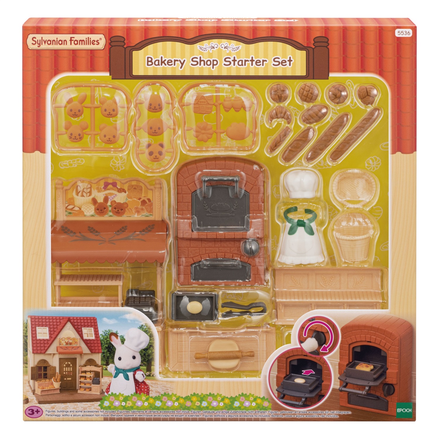 Sylvanian Families 5536 Bakery Shop Starter Set - Playset con forno e accessori per panetteria