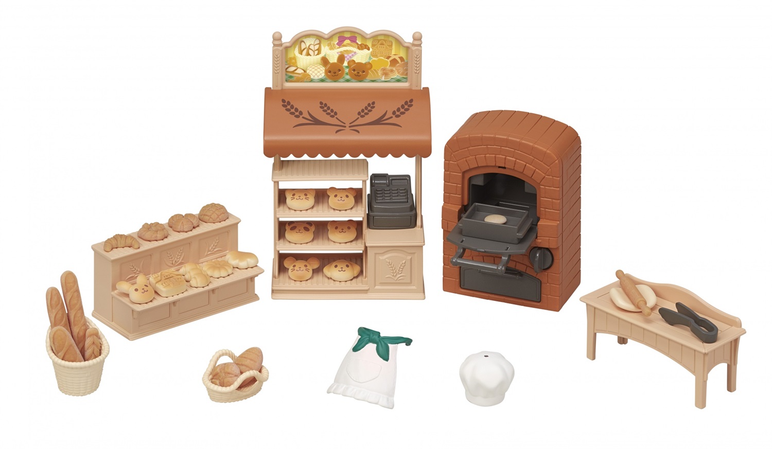 Sylvanian Families 5536 Bakery Shop Starter Set - Playset con forno e accessori per panetteria