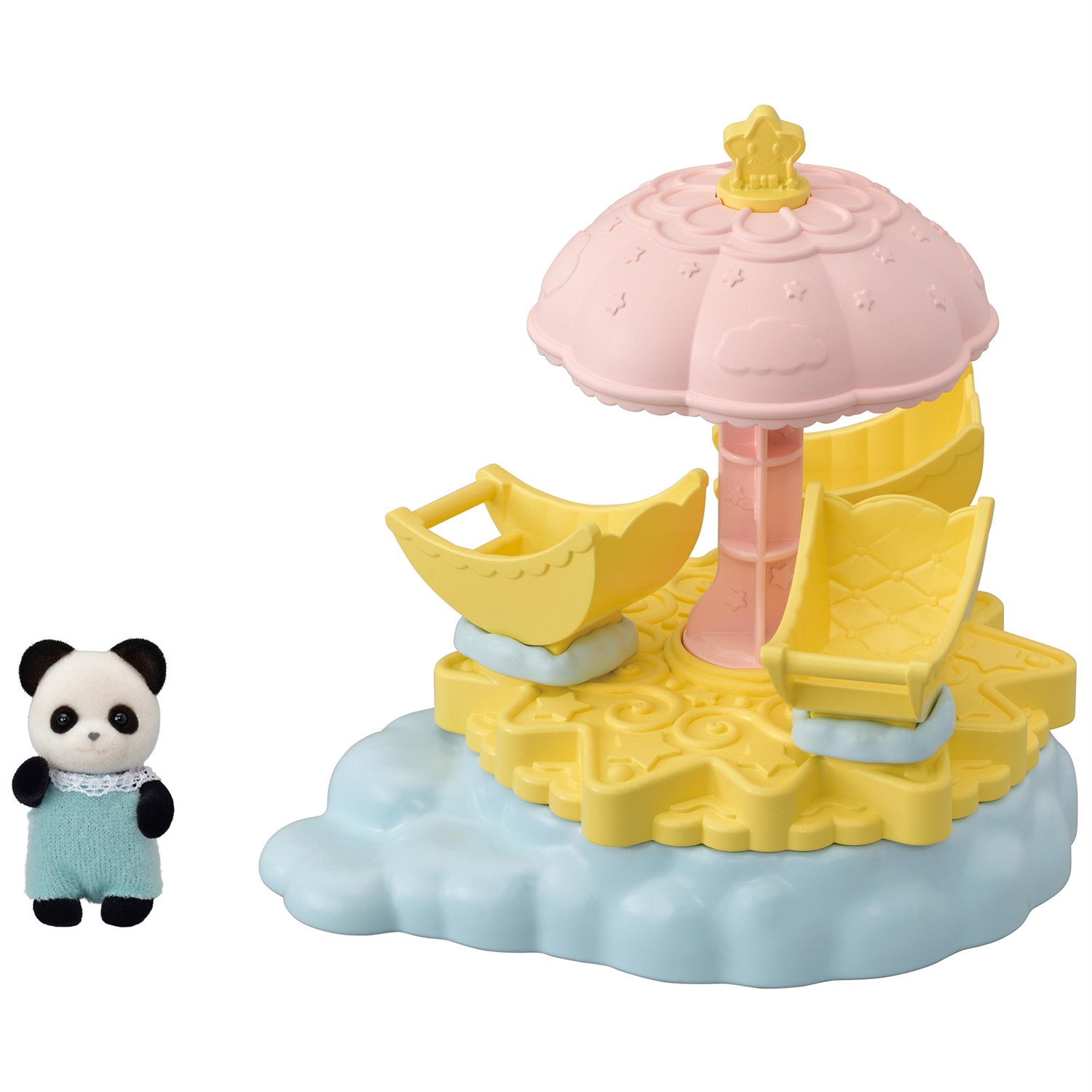 Sylvanian Families 5539 Giostra Star per Bebè - Include Bebè Panda e 3 Seggiolini Staccabili