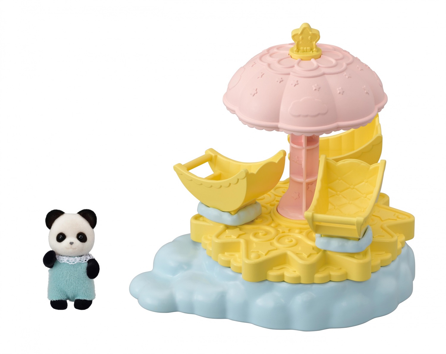 Sylvanian Families 5539 Giostra Star per Bebè - Include Bebè Panda e 3 Seggiolini Staccabili