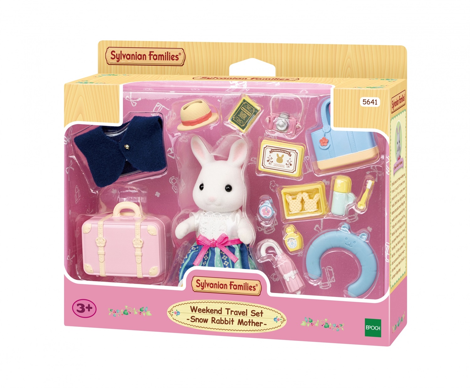Sylvanian Families 5641 Set da Viaggio Weekend - Mamma Coniglio Neve con Accessori