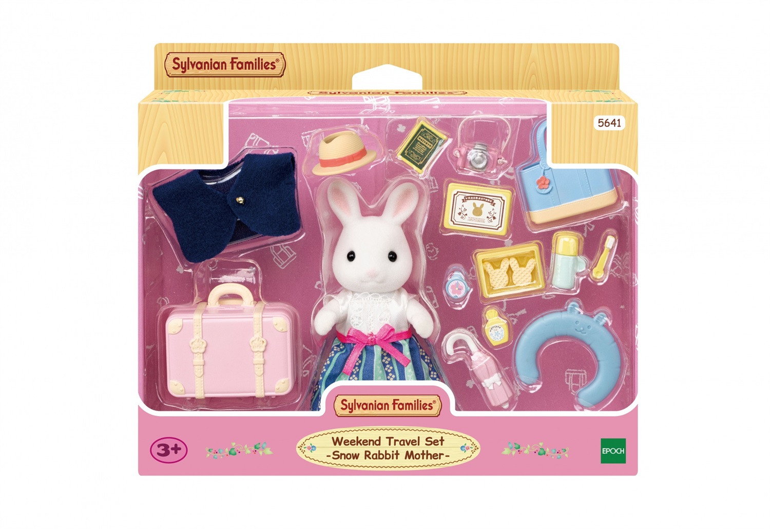 Sylvanian Families 5641 Set da Viaggio Weekend - Mamma Coniglio Neve con Accessori