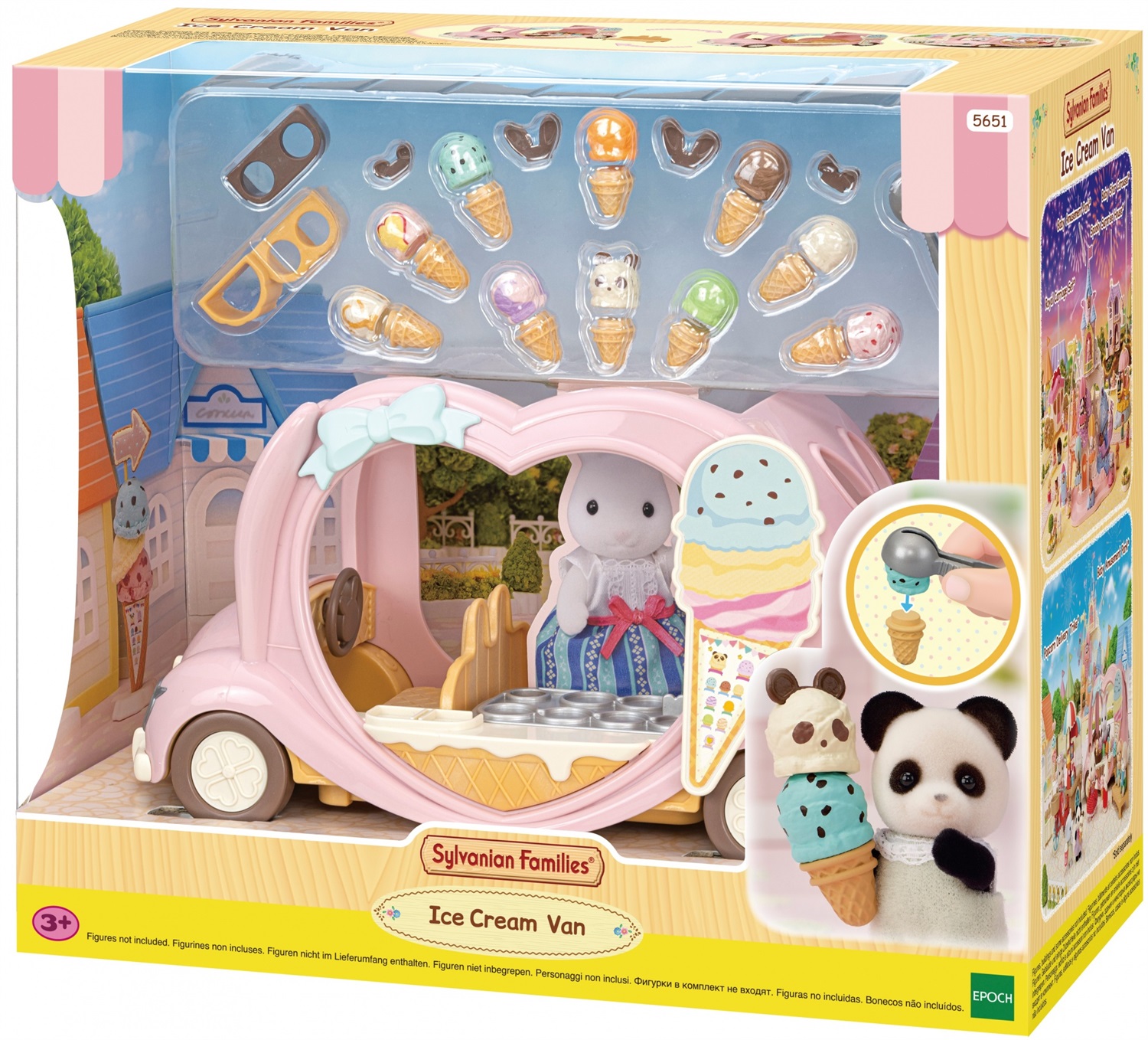 Sylvanian Families Furgoncino dei Gelati con oltre 30 Gelati e Accessori Colorati