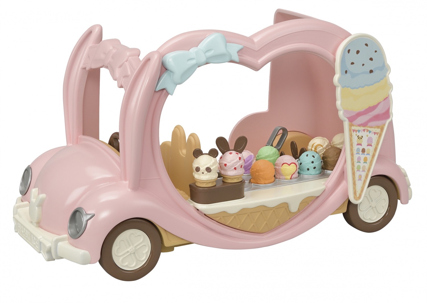 Sylvanian Families Furgoncino dei Gelati con oltre 30 Gelati e Accessori Colorati
