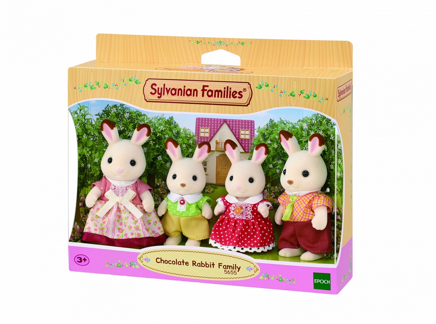 Sylvanian Families 5655 - Famiglia Coniglio Cioccolato con 4 personaggi, vestiti rimovibili e articolati, età 3