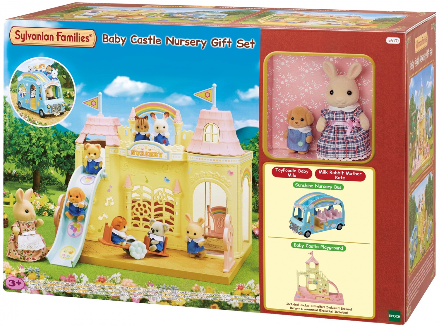 Sylvanian Families 5670 - Set da gioco all'asilo con Baby Bus 'Sunshine' e personaggi inclusi