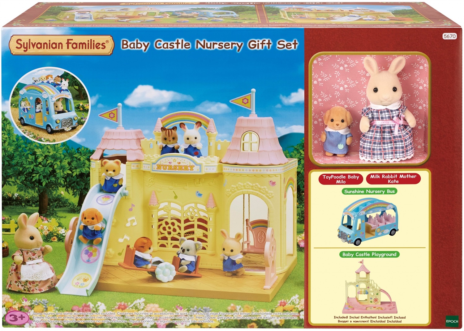 Sylvanian Families 5670 - Set da gioco all'asilo con Baby Bus 'Sunshine' e personaggi inclusi