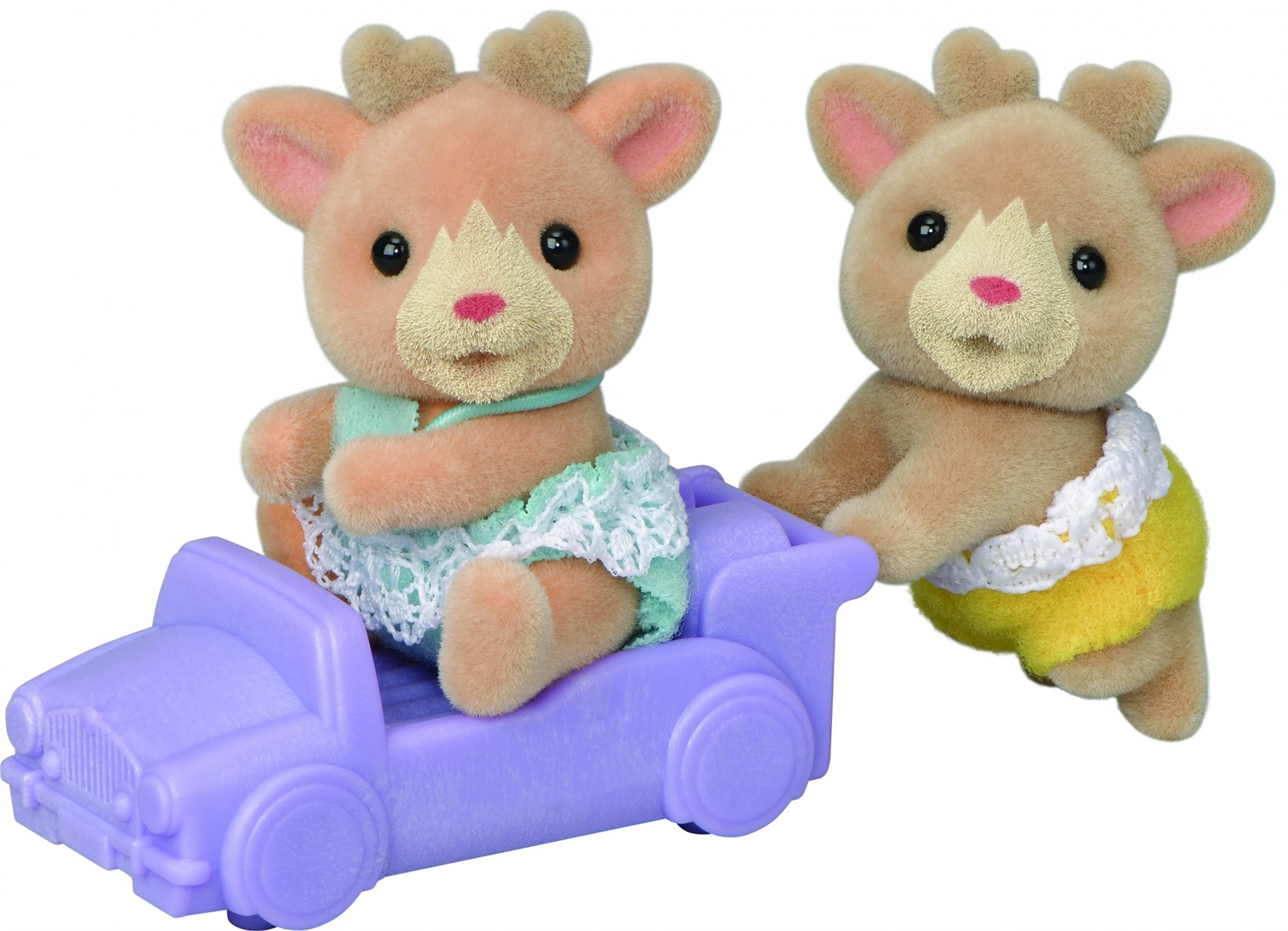 Sylvanian Families Gemelli Renna 5693 - Set di Gioco con Carretto e Personaggi Articolati