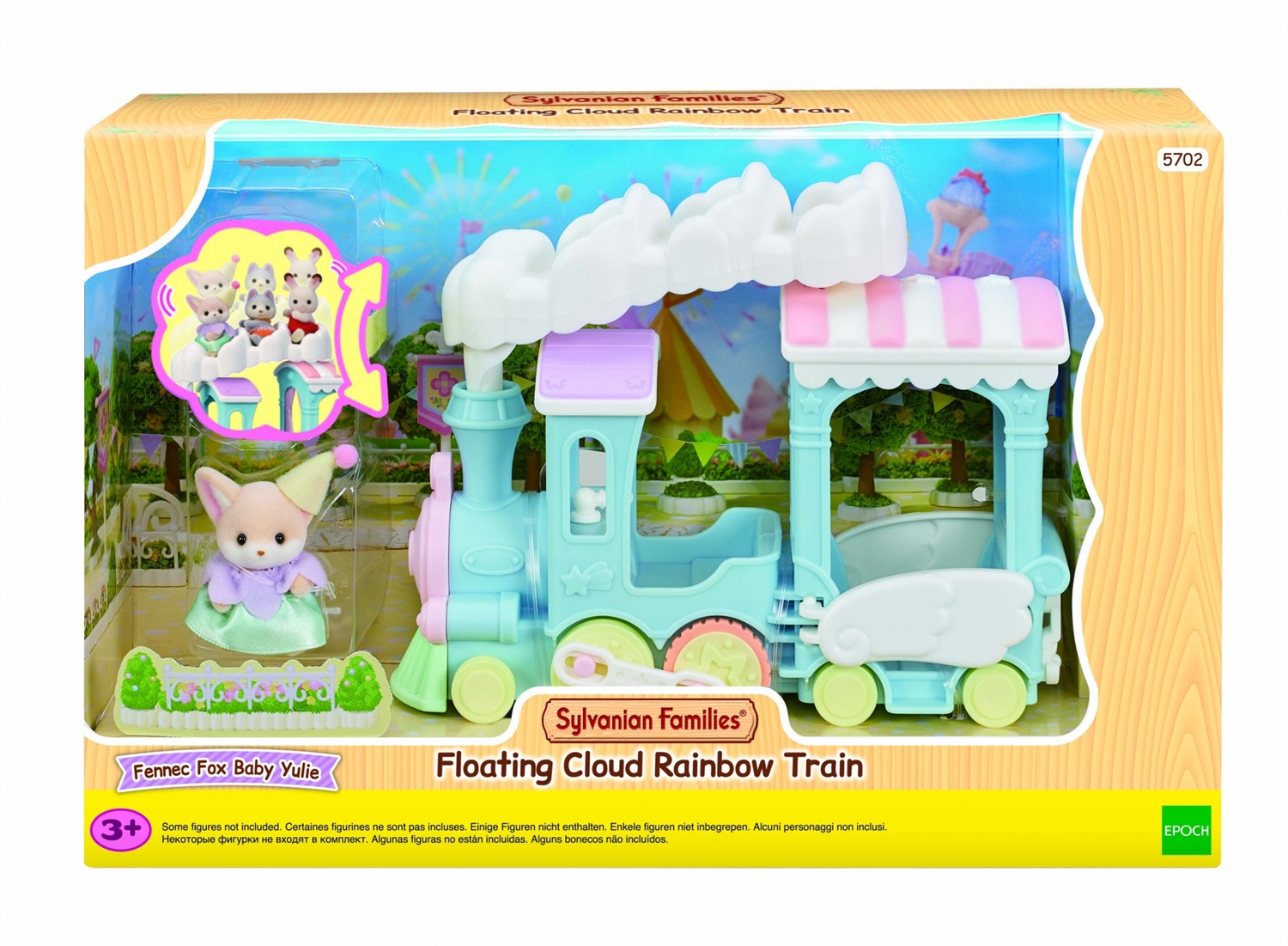 Sylvanian Families 5702 Trenino Fantasioso - Treno a Vapore con Parti Mobili e Bebè Volpe Fennec