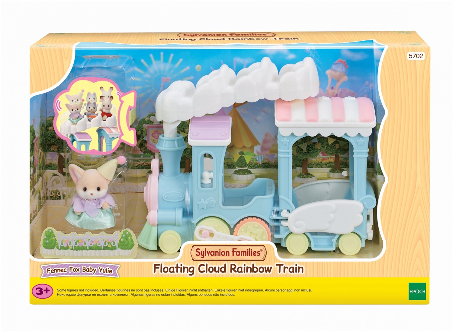 Sylvanian Families 5702 Trenino Fantasioso - Treno a Vapore con Parti Mobili e Bebè Volpe Fennec