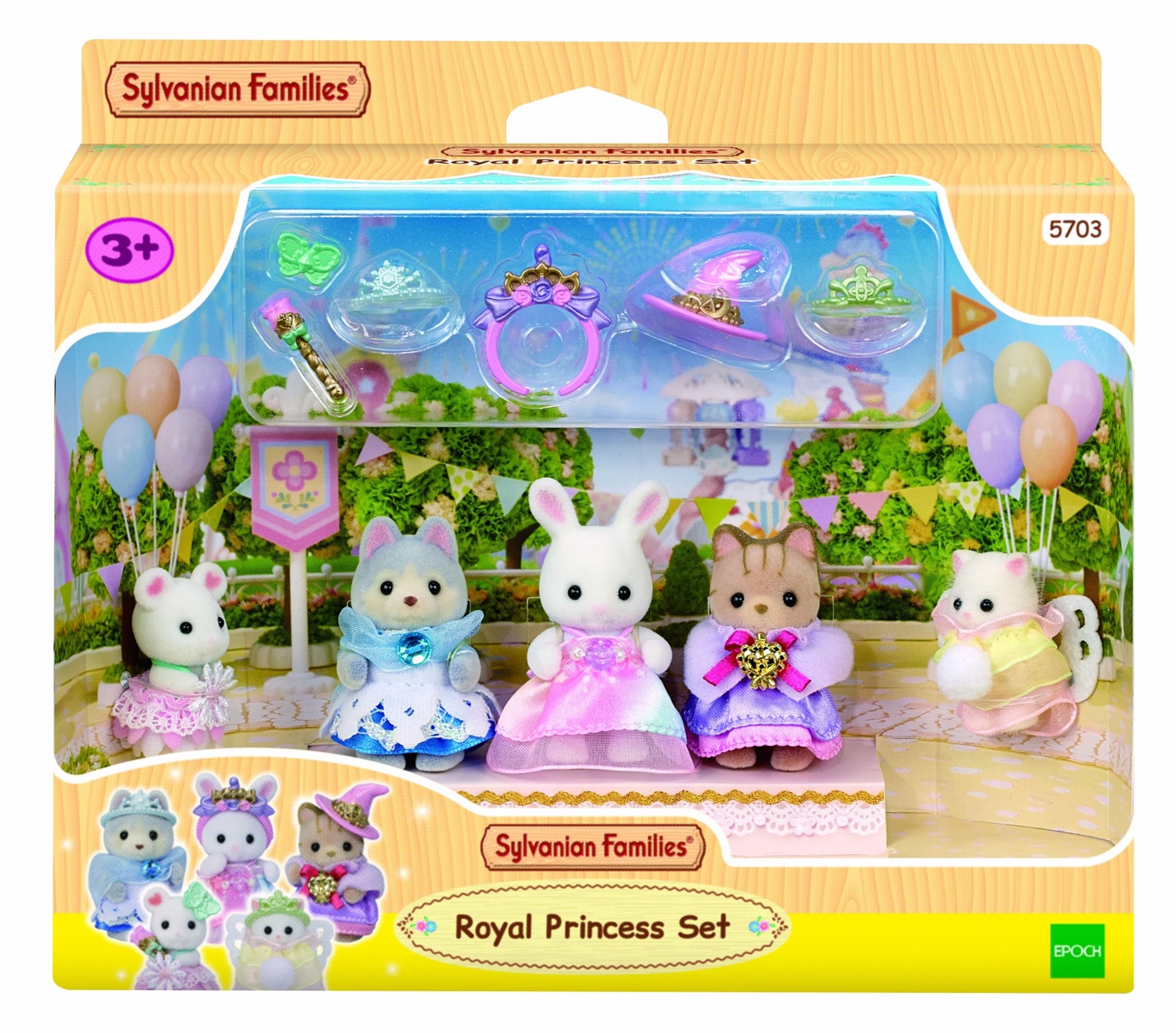 Sylvanian Families 5703 Set Principesse - 5 Bebè in Costumi da Principessa con Accessori