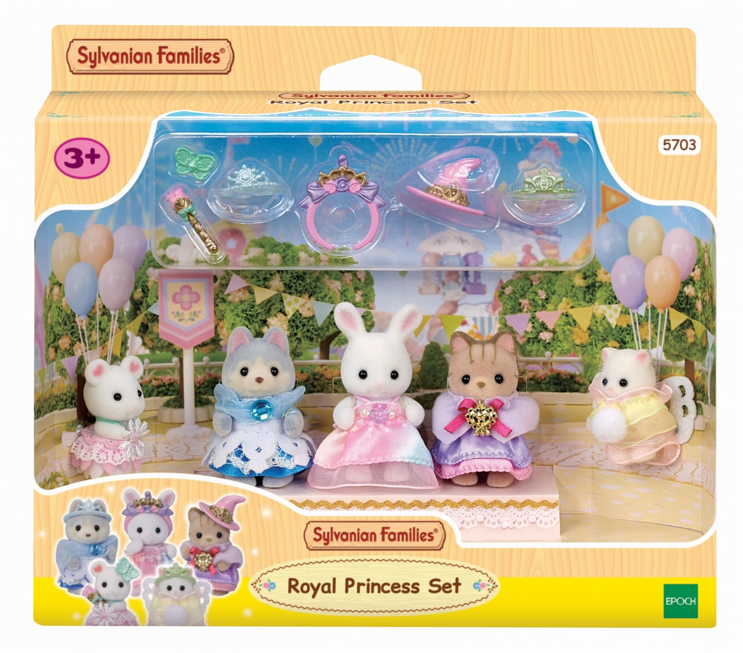 Sylvanian Families 5703 Set Principesse - 5 Bebè in Costumi da Principessa con Accessori