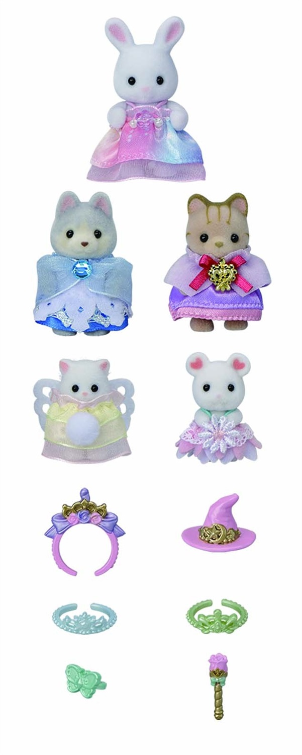 Sylvanian Families 5703 Set Principesse - 5 Bebè in Costumi da Principessa con Accessori