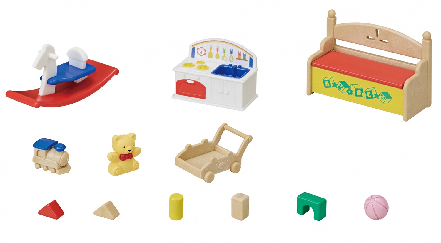 Sylvanian Families 5709 Scatola dei Giochi per Bebè - Bebè Coniglio Neve e Bebè Panda con Giochi Inclusi