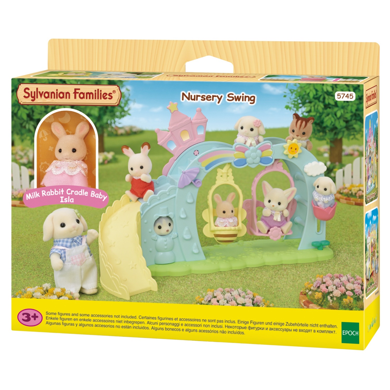 Sylvanian Families 5745 L'Altalena dei Bebè con Bebè Coniglio Latte e Ascensore Tulipano