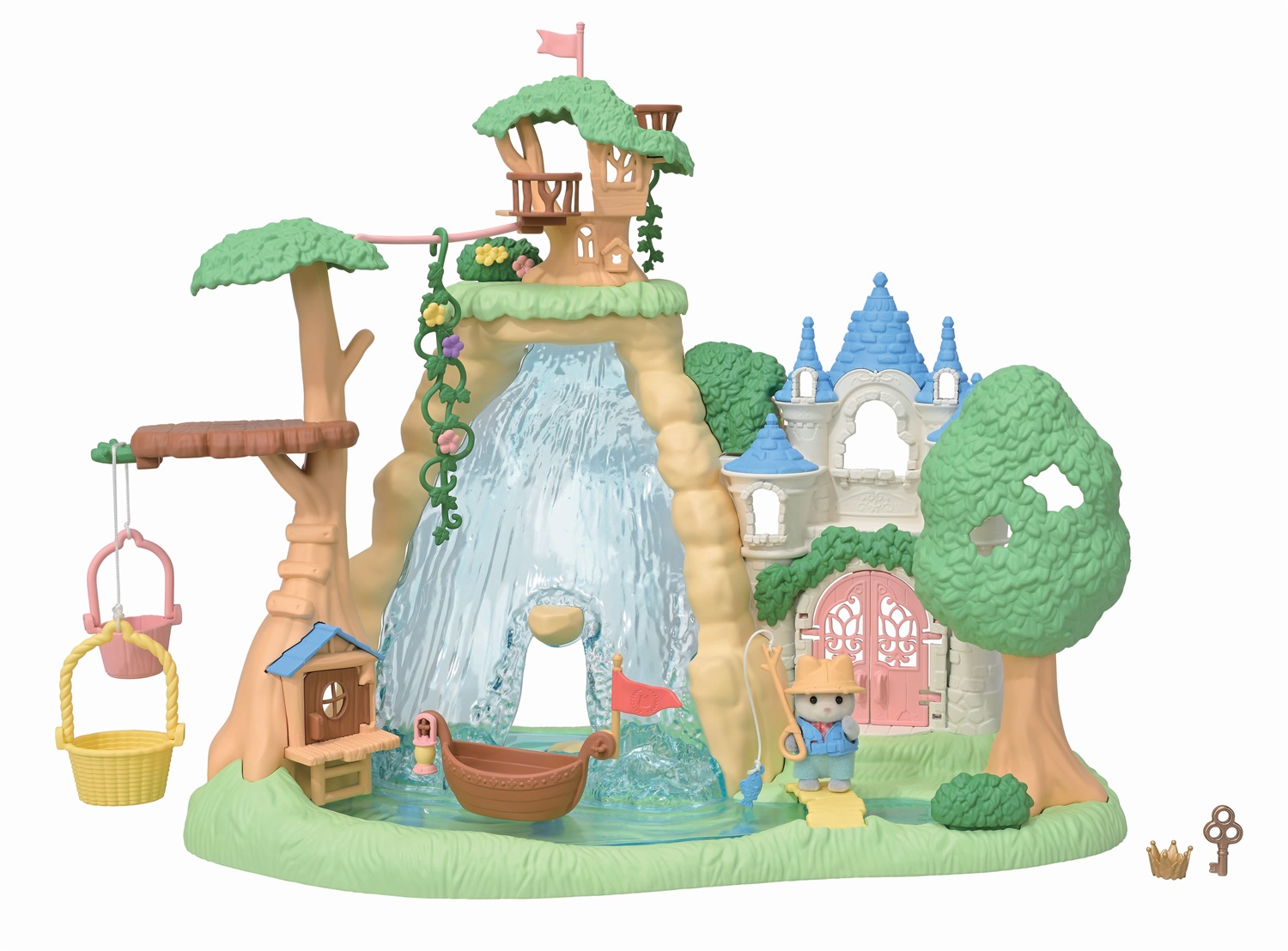 Sylvanian Families 5762 Cascata della Foresta Segreta - Set da Gioco con Bebè Husky, Ascensore e Scivolo