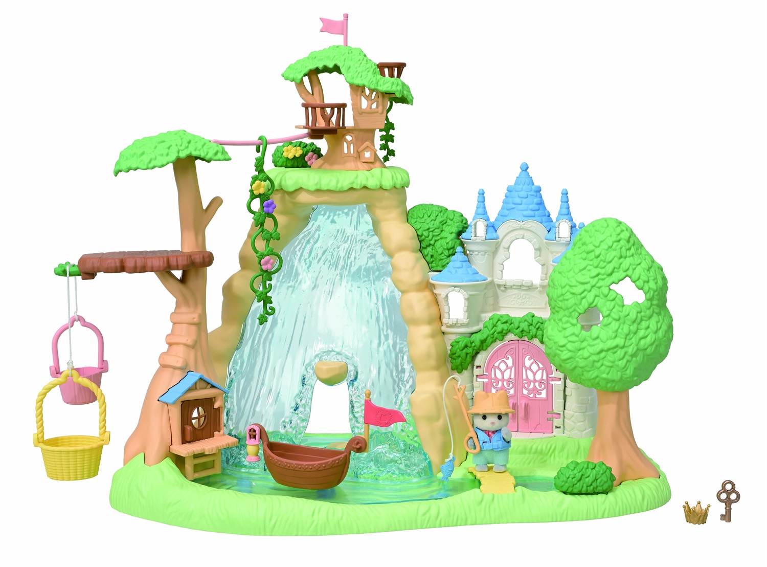 Sylvanian Families 5762 Cascata della Foresta Segreta - Set da Gioco con Bebè Husky, Ascensore e Scivolo