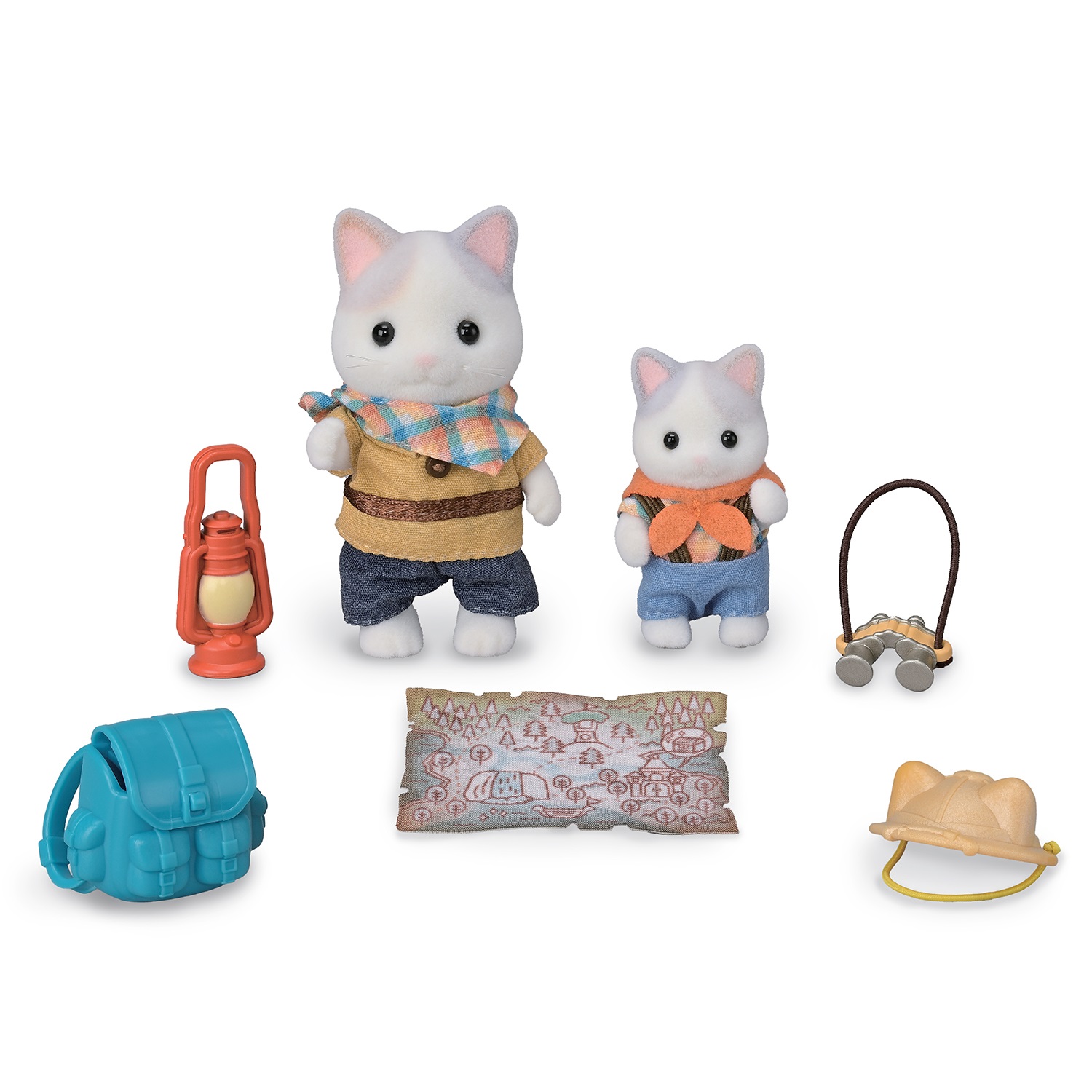 Sylvanian Families 5763 Set da Esplorazione - Fratello e Bebè Gatto Latte con Accessori Avventura