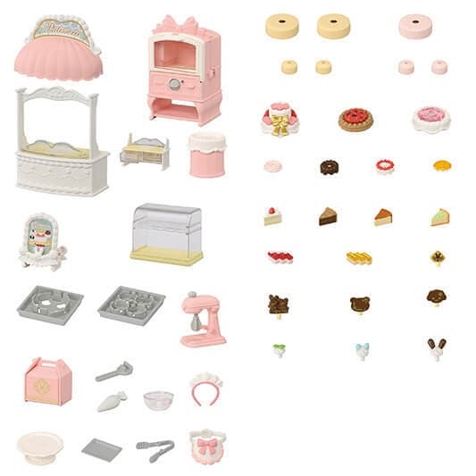 Sylvanian Families Pasticceria del Villaggio Starter Set - Include forno, vetrine e oltre 100 topping per decorazioni