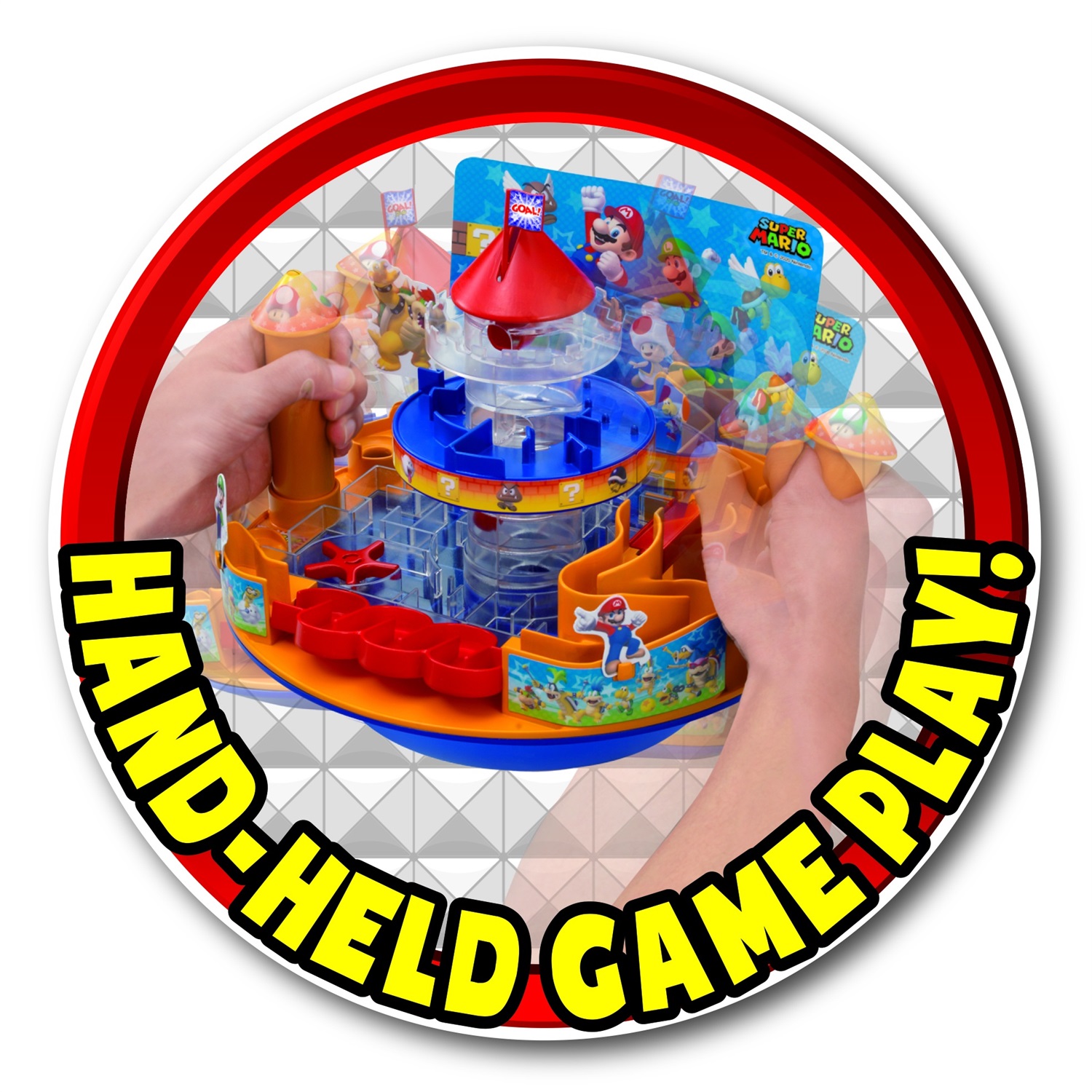 EPOCH Super Mario Castle Land - Gioco da Tavolo con Labirinto Inclinabile 3D, 5 Fasi e 10 Trappole, per Bambini da 5 Anni