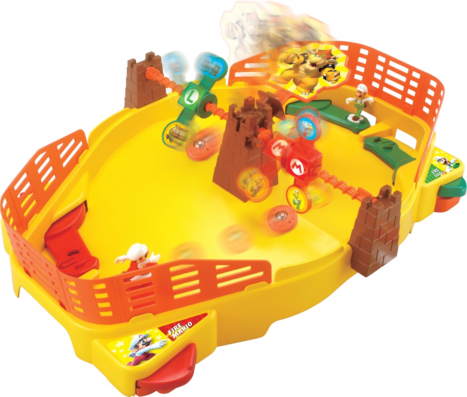 EPOCH Super Mario™ Fire Mario Stadium - Gioco da Tavolo di Tiro d'Azione per Bambini dai 6 Anni