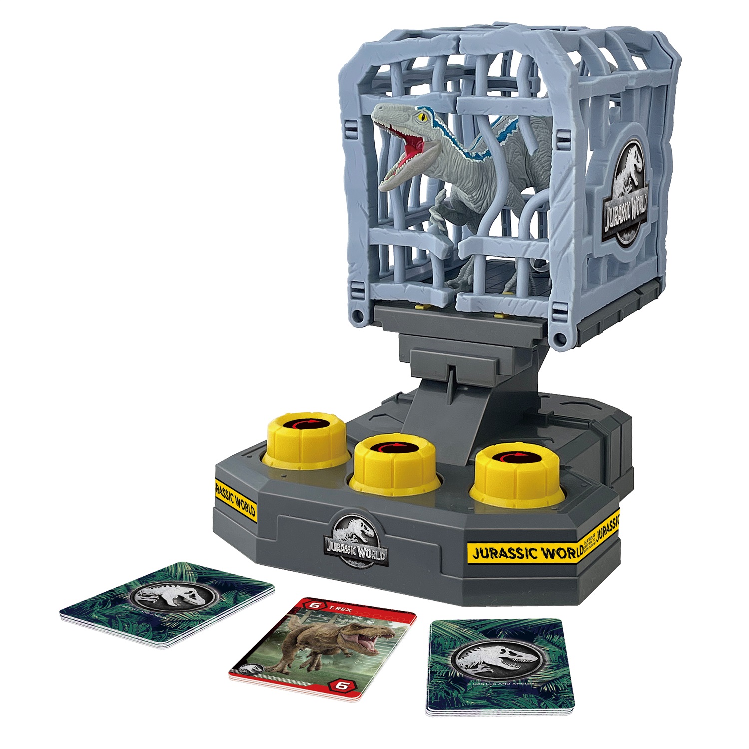 EPOCH Games - Jurassic World Cage Breaker 7523 - Gioco d'Azione Emozionante per Salvare il Velociraptor dalla Gabbia