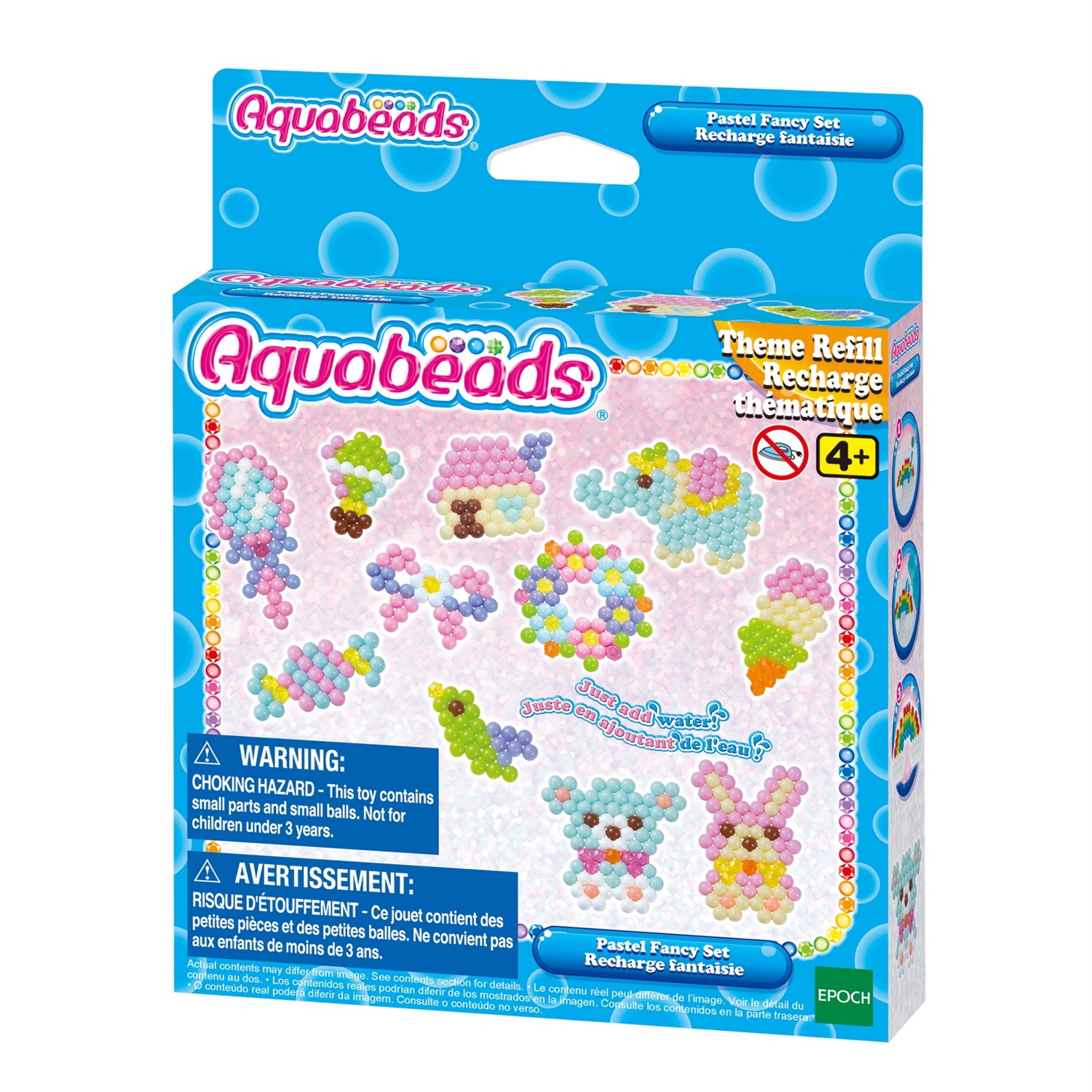 Aquabeads 31504 Kit Fantasia Pastello - Oltre 600 perline in 11 colori, stencil inclusi