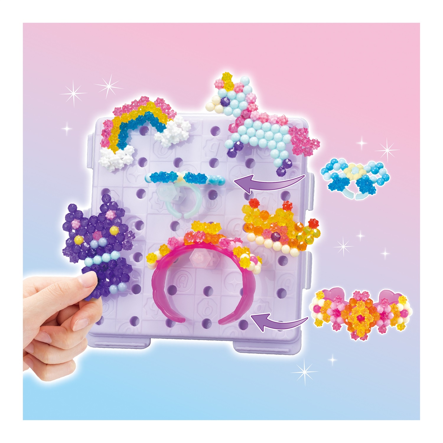 Aquabeads Valigetta Deluxe - Set Artigianale con 1400 Perline Colorate, 48 Colori, Accessori Inclusi e Adatto da 4 Anni