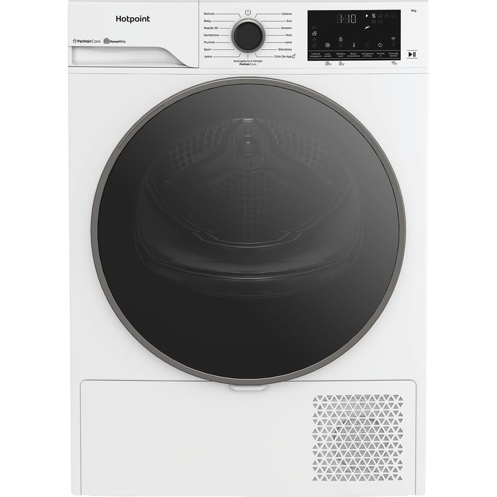 Hotpoint Ariston Asciugatrice a Pompa di Calore 9 kg HPT 96D BS IT Délica - Classe A, Wi-Fi, 15 Programmi, Libera Installazione