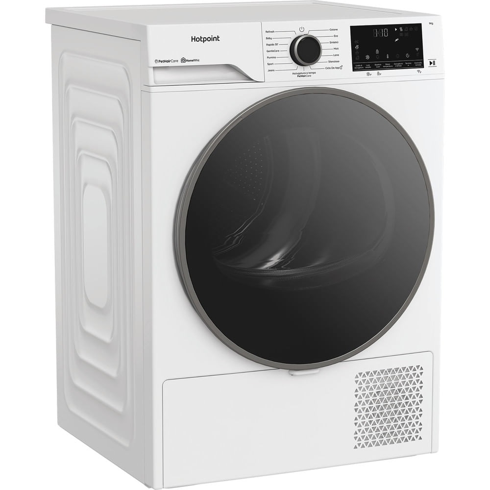 Hotpoint Ariston Asciugatrice a Pompa di Calore 9 kg HPT 96D BS IT Délica - Classe A, Wi-Fi, 15 Programmi, Libera Installazione