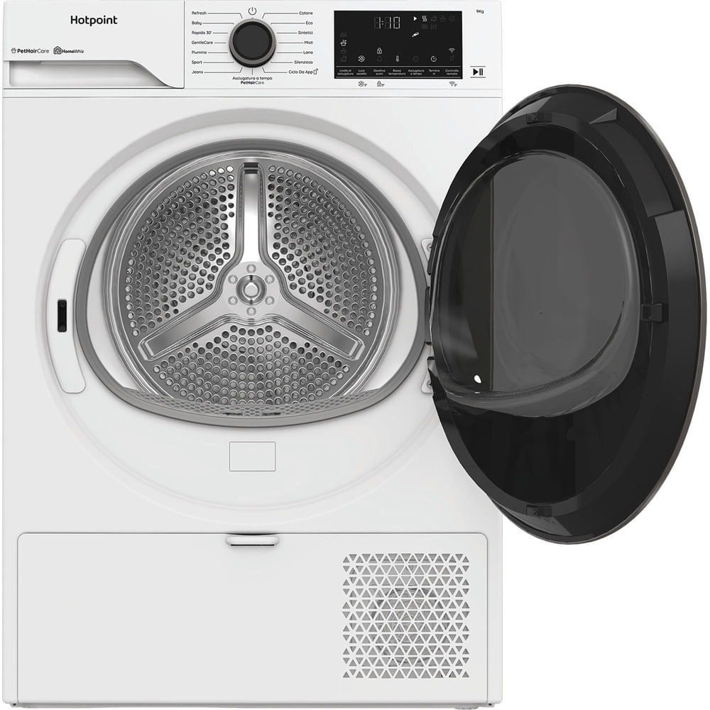 Hotpoint Ariston Asciugatrice a Pompa di Calore 9 kg HPT 96D BS IT Délica - Classe A, Wi-Fi, 15 Programmi, Libera Installazione