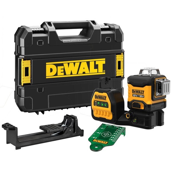 DeWALT DCE089NG18-XJ Laser Multilinea Verde 3 x 360° Autolivellante - Compatibile con Batterie XR 12V/18V