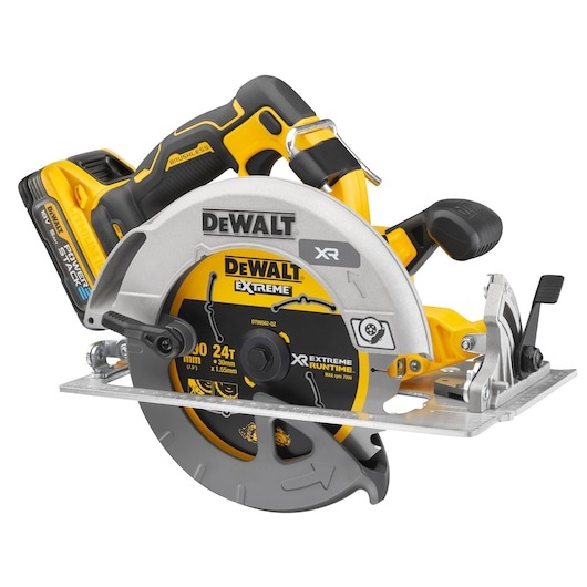 DeWALT DCS573H2T-QW Sega Circolare a Batteria 18V 5Ah Ø 190 mm Brushless con Batteria Powerstack e Luce LED