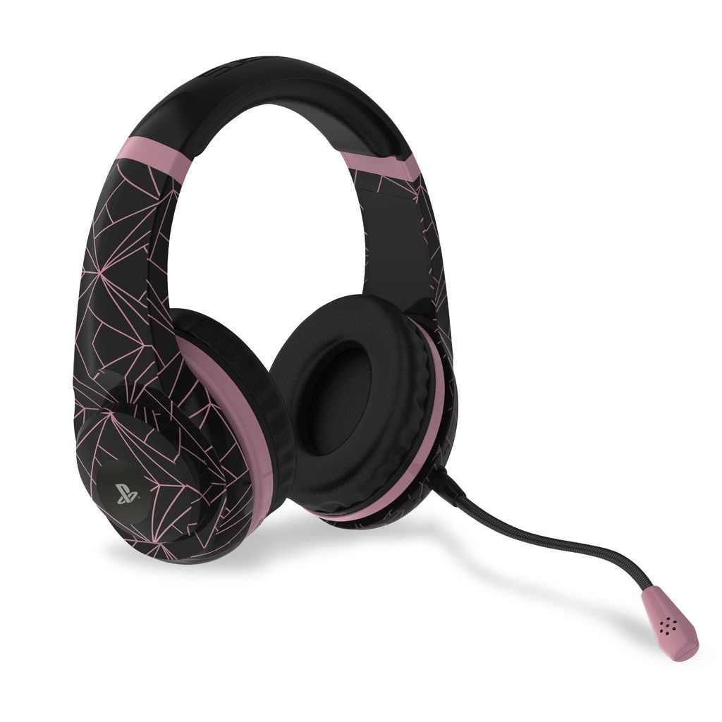 4Gamers Cuffie da Gioco Pro4-70 Oro Rosa - Design Moderno, Altoparlanti da 40mm, Microfono Rimovibile