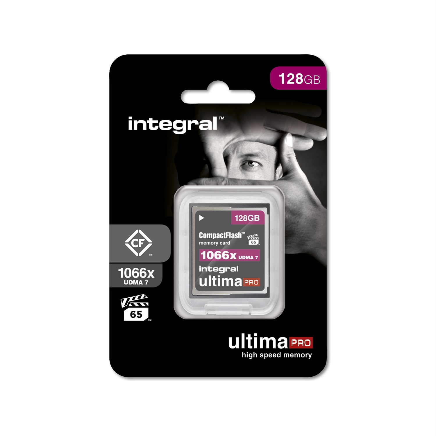 Integral Scheda Flash CompactFlash 128GB UDMA-7 1066X VPG-65 fino a 160 MB/s in Lettura e 135 MB/s in Scrittura