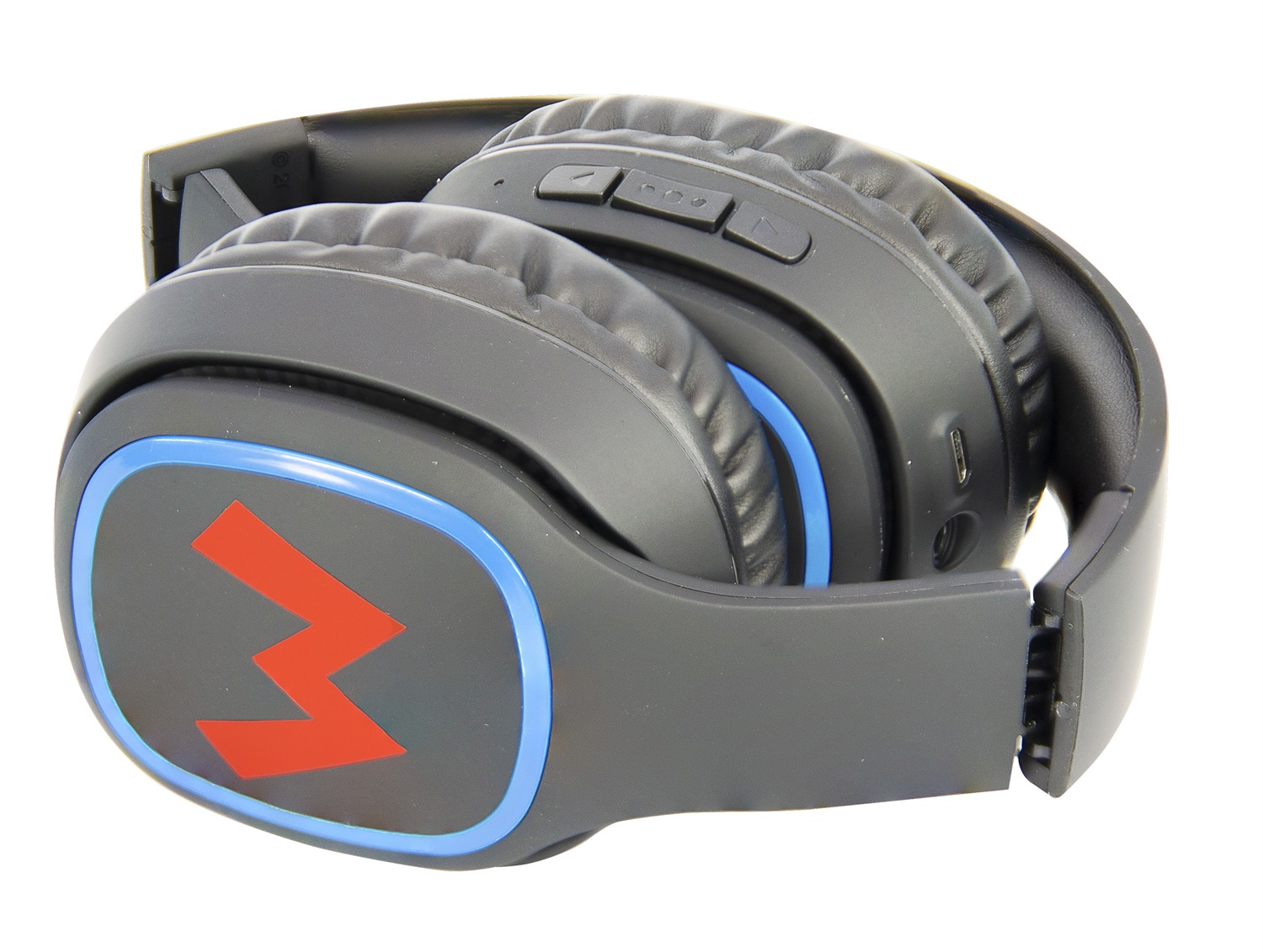OTL Technologies SM0698 Cuffia Wireless Bluetooth a Padiglione per Musica e Chiamate - Nero, Blu, Rosso, 20-20000 Hz, 30 Ore di Autonomia