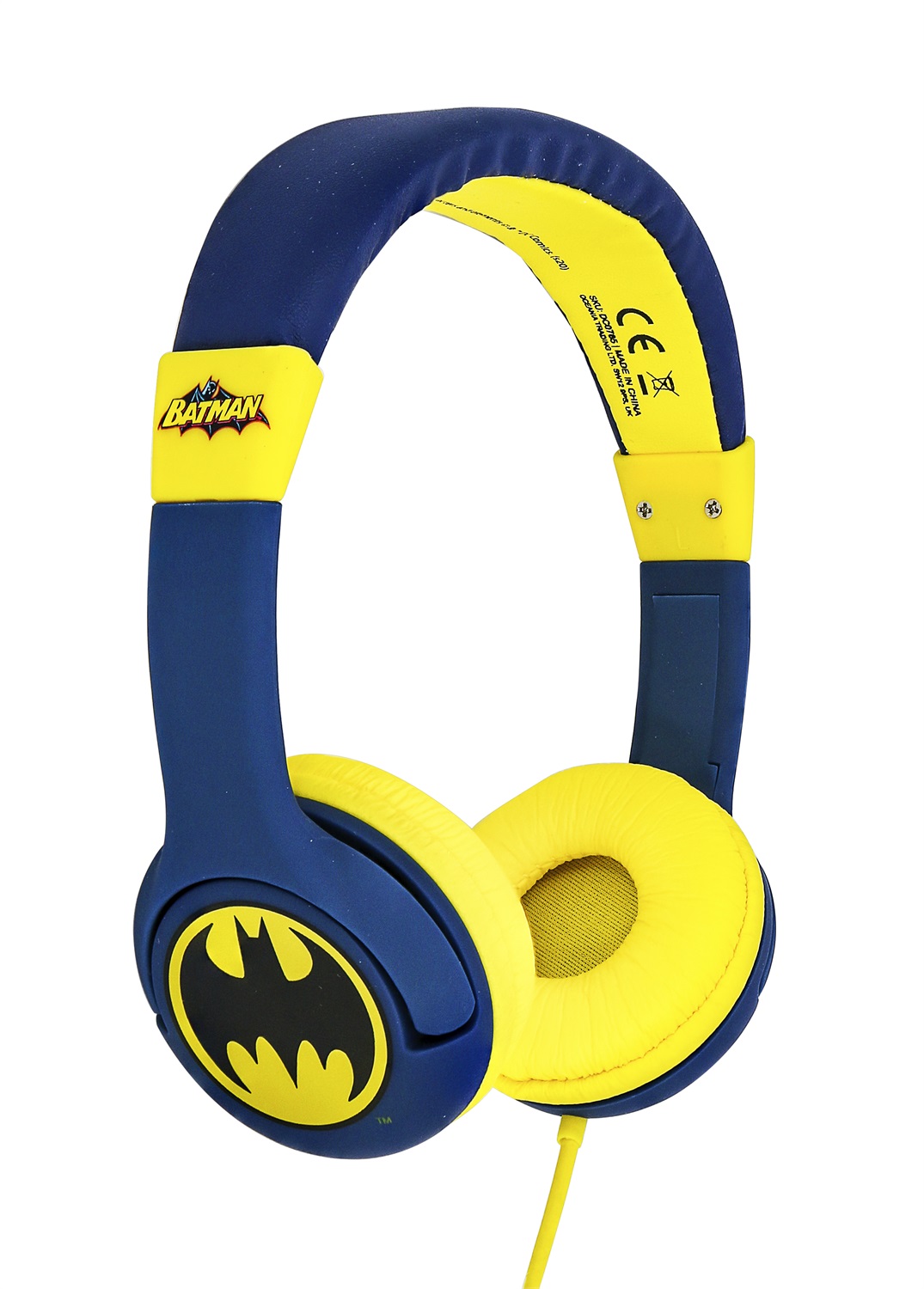 OTL Technologies Batman Bat Signal JUNIOR Cuffia Cablata per Bambini Blu - Volume Max 85dB, Compatibile con Dispositivi da 3.5mm