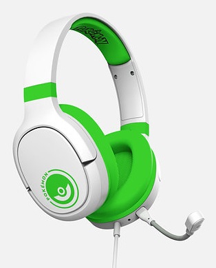 OTL Technologies Pokémon White Green Pro G1 Cuffie Gaming Over-ear con Microfono Boom, Verde e Bianco