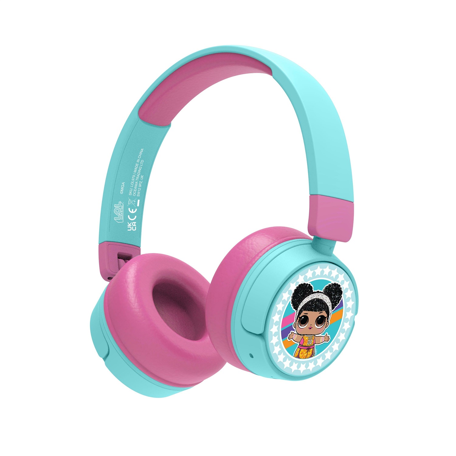 OTL Technologies LOL979 Cuffie Senza Fili per Bambini Bluetooth V5.1 con Microfono, Batteria da 500 mAh, Volume Sicuro, Rosa e Blu