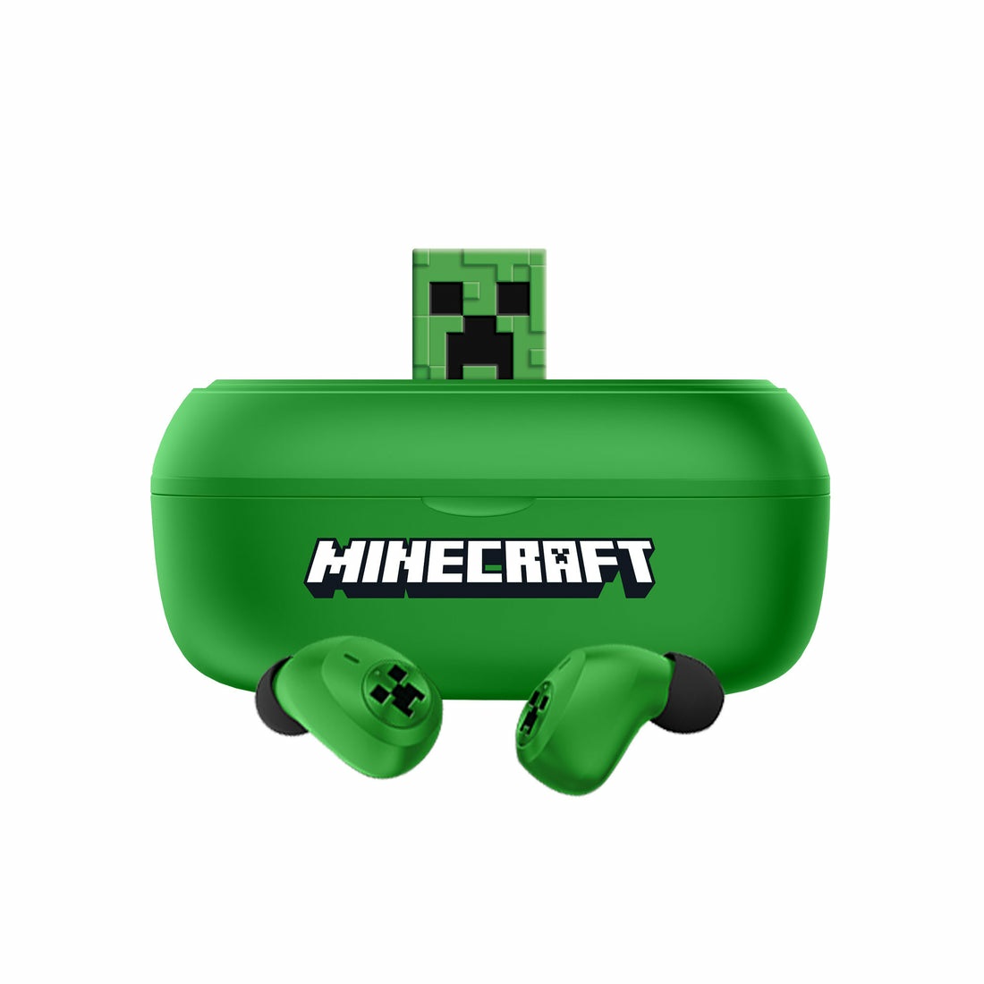 OTL Technologies Auricolari TWS Minecraft Creeper - Audio Premium, Custodia di Ricarica, Adatti per Bambini dai 6 Anni, Colore Verde
