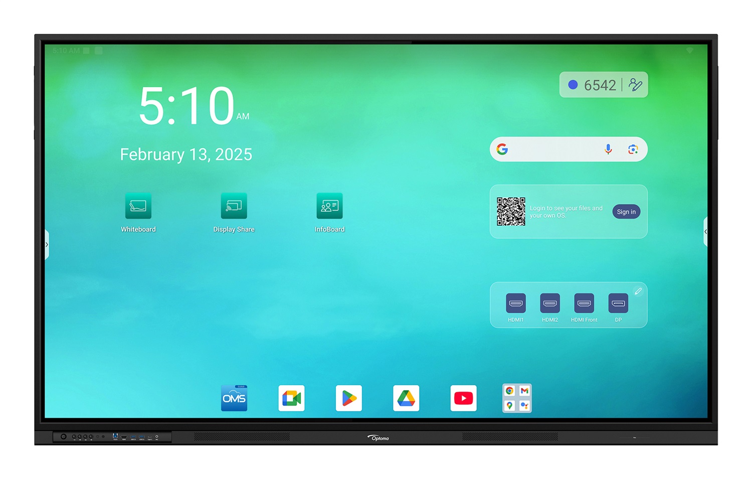 Optoma Creative Touch Serie 3 - Display Interattivo Touch da 75 Pollici per Apprendimento Moderno