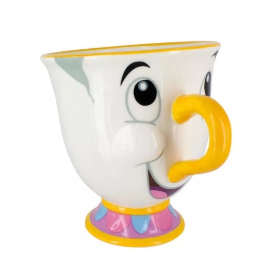 Paladone Tazza Chip La Bella e la Bestia Dipinta a Mano - Sagomata con Sbeccatura Caratteristica, Ideale per Tè e Collezionismo