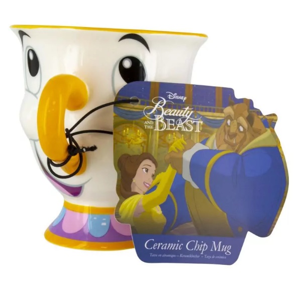 Paladone Tazza Chip La Bella e la Bestia Dipinta a Mano - Sagomata con Sbeccatura Caratteristica, Ideale per Tè e Collezionismo