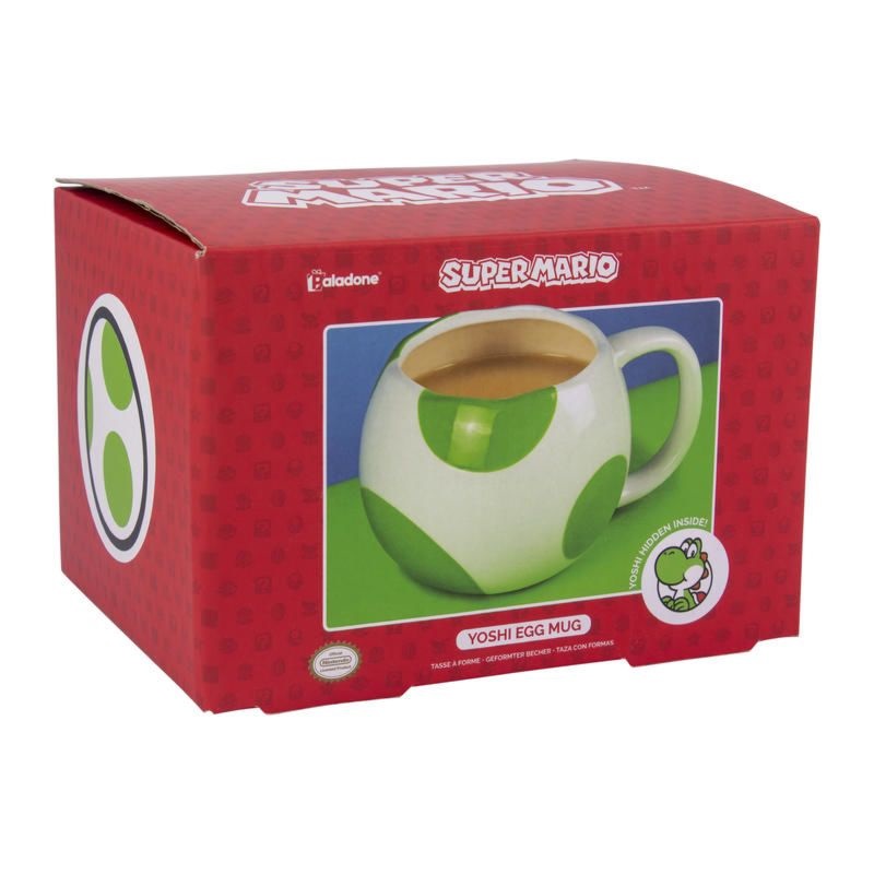 Paladone Tazza Super Mario Yoshi Egg in Ceramica - Grande Capacità, Regalo Perfetto per Fan Nintendo