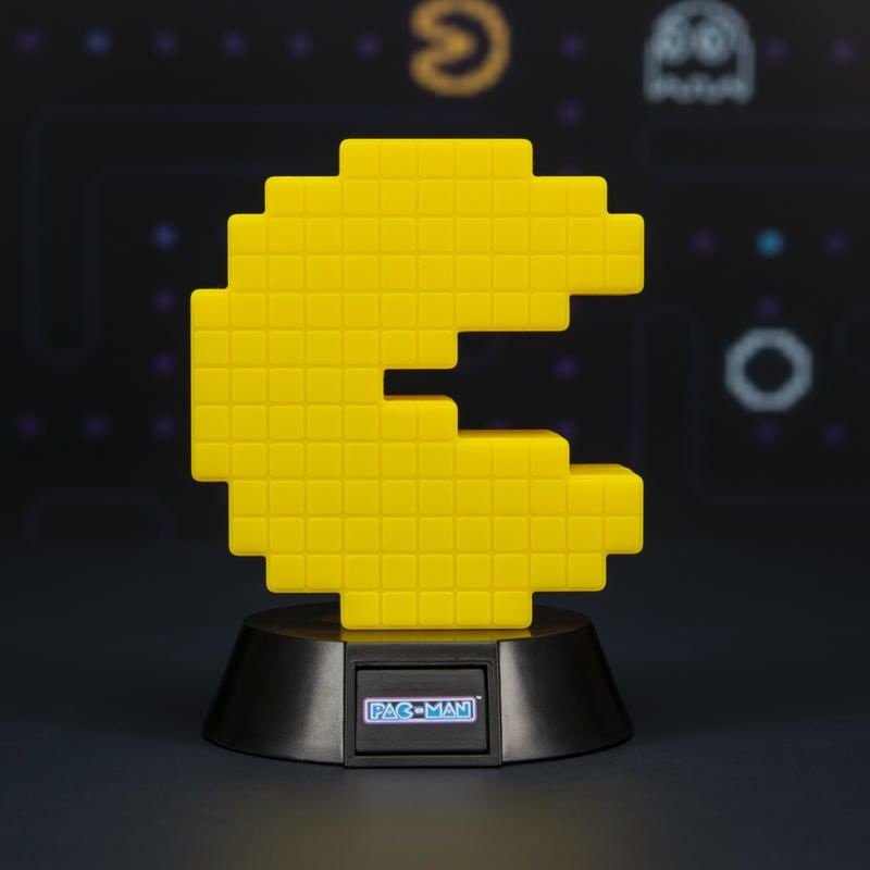 Paladone Mini Lampada Pac-Man 3D 10 cm Multicolore - Illuminazione Decorativa con Alimentazione USB o 3 Pile AAA