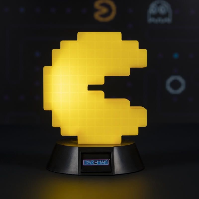 Paladone Mini Lampada Pac-Man 3D 10 cm Multicolore - Illuminazione Decorativa con Alimentazione USB o 3 Pile AAA